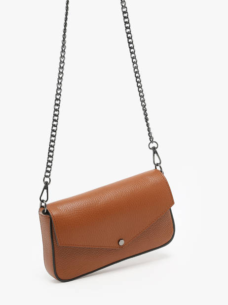 Cross Body Tas Caviar Leder Milano Bruin caviar CA240612 ander zicht 2